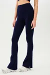 Splits59 Raquel High Waist Flare W/ Split Hem In Blue