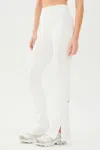 Splits59 Raquel High Waist Flare W/ Split Hem In White