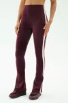 Splits59 Raquel High Waist Flared Legging In Burgundy