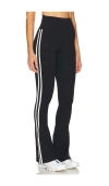 Splits59 Raquel Stripe High-waisted Flare Pant In Black & White