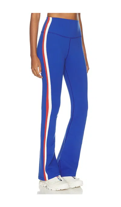 Splits59 Raquel Highwaist Supplex Flare Legging In Cobalt & Creme