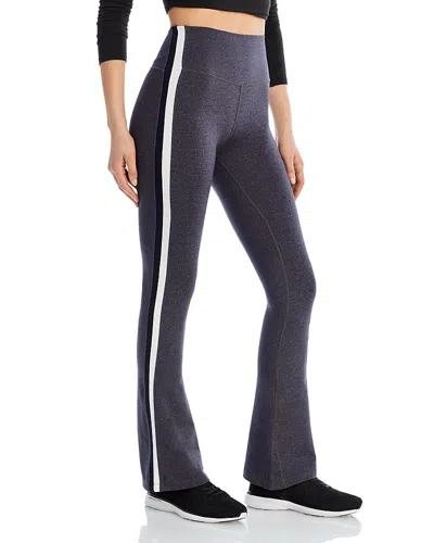 Splits59 Raquel Tuxedo Stripe Flare Pants In Black/heather Grey/white
