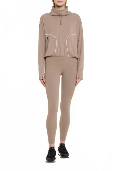 Splits59 Rosie Air Weight High Neck Jacket In Latte