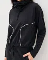 Splits59 Rosie Airweight High Neck Jacket In Black