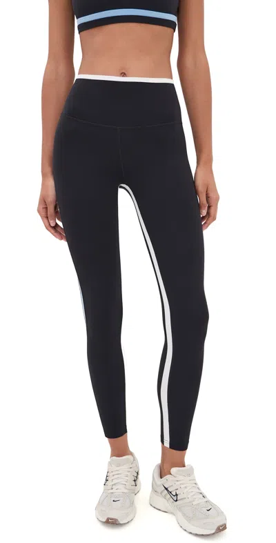Splits59 Sam High Waist Rigor 7/8 Leggings Black/skylight In Orange