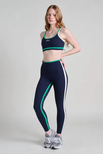 Splits59 Sam High Waist Rigor 7/8 Leggings In Indigo/spearmint In Multi