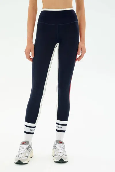 Splits59 Sam High Waist Rigor Leggings In Indigo/white In Black