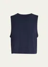 Splits59 Sienna Cropped Tank Top In Indigo