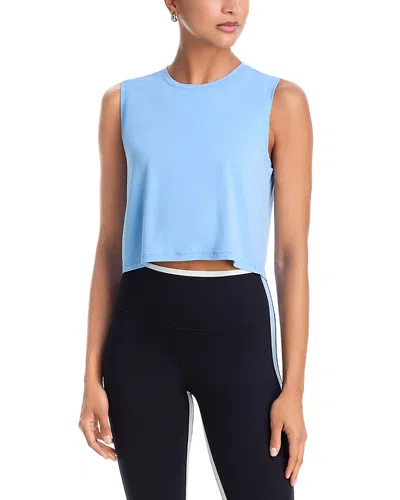 Splits59 Sienna Cropped Tank Top In Blue
