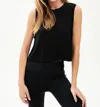 Splits59 Sienna Cropped Jersey Tank In Black
