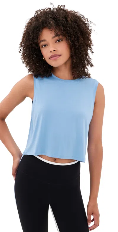 Splits59 Sienna Jersey Tank Top Skylight In Blue