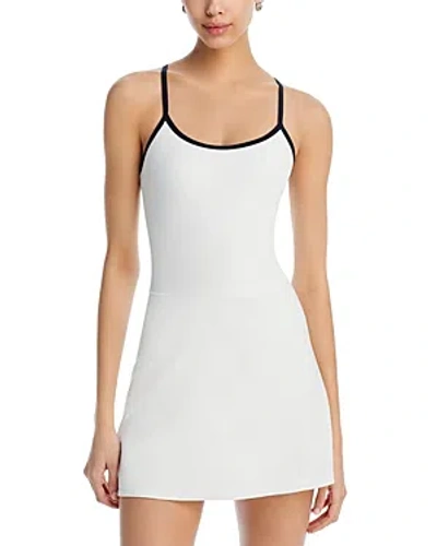 Splits59 Simona Contrast Trim Tank Dress In White/indigo