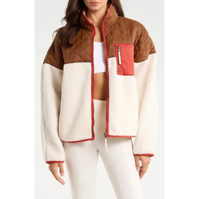Splits59 Skylar High Pile Fleece Jacket In Multi