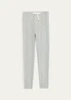 Splits59 Reena 7/8 Fleece Sweatpant - Heather Grey/off White - Size L In Htgreywhi