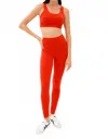Splits59 Sprint High Waist Rigor Legging In Lotus Red In Red