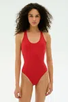 Splits59 Suki Airweight Bodysuit In Red