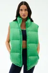 Splits59 Summit Nylon Puffer Vest In Green