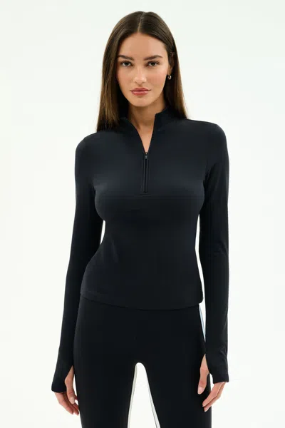 Splits59 Tess Rigor Half Zip Waist Length In Black