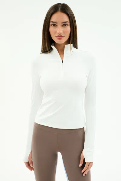 Splits59 Tess Rigor Half Zip Waist Length In White