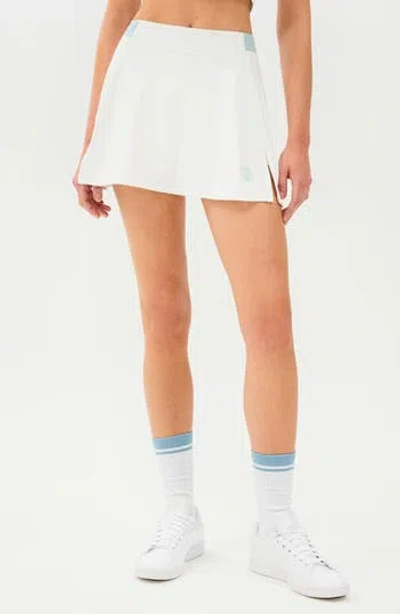 Splits59 Venus Two-tone Stretch Tennis Skirt In White Teal