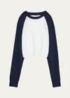 Splits59 Warm Up Cropped Fleece Sweatshirt In Indigowhi