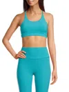 Shop Splits59 Women's Airweight Racerback Sports Bra In Aqua White