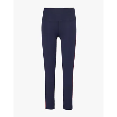 Splits59 Splits Sam Hw Rigor 7/8 Stretch-woven Leggings In Indigo/white