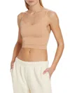 Splits59 Women's Loren Seamless Cropped Cami In Tan