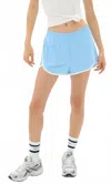 Splits59 Women's Megan Woven Nylon Run Short In Skylight Blue In Multi