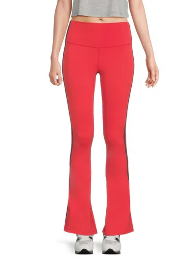 Splits59 Raquel Womens Contrast Trim Polyester Athletic Leggings In Poppy