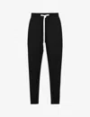 Splits59 Womens Black Off White Reena Tapered-leg Stretch-modal Jogging Bottoms In Black Off White