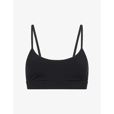 Splits59 Womens Black/white Elliah Airweight Double-layer Sports Bra