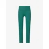 Splits59 Womens Clare Brand-print Stretch-woven Leggings Arugula White