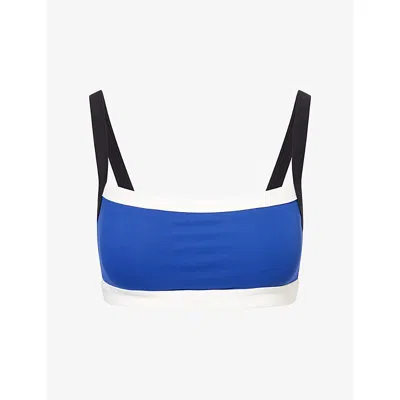 Splits59 Womens Cobalt/black Monah Rigor Sports Bra In Multi