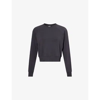 Splits59 Womens Graphite Brooks Fleece Modal-jersey Sweatshirt Xs