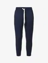 Splits59 Womens Indigo Off White Reena Tapered-leg Stretch-modal Jogging Bottoms In Blue
