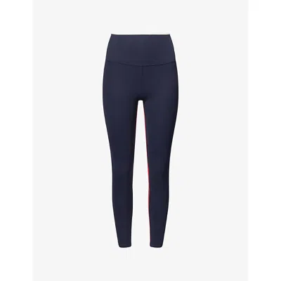 Splits59 Womens Indigo/ White Easton Rigor 7/8 High-waist Workout Leggings In Blue