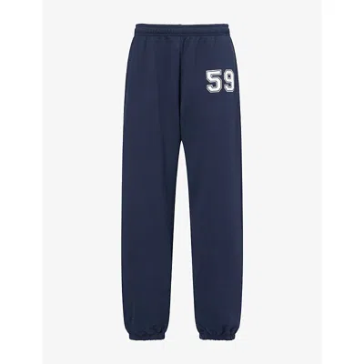 Splits59 Womens Serna French Terry Cotton-jersey Jogging Bottoms Indigo