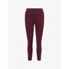 Splits59 Womens Dark Cherry Clare High-waist Rigor 7/8 Stretch-jersey Leggings In Burgundy