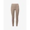 Splits59 Womens  Clare Logo-print High-rise Stretch-woven Leggings In Lentil/black