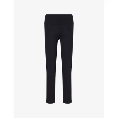 Splits59 Womens Black/white Dual Airweight 7/8 High-rise Stretch-jersey Leggings