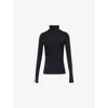 Splits59 Jackson Rib Full Length Turtleneck In Black/white