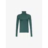 Splits59 Womens  Jackson Turtleneck Stretch-modal Top In Military/white