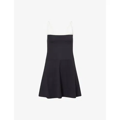 Splits59 Womens Black/white Monah Rigor Mini Dress