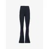 Splits59 Raquel Double-stripe Flare Yoga Pants In Black/creme
