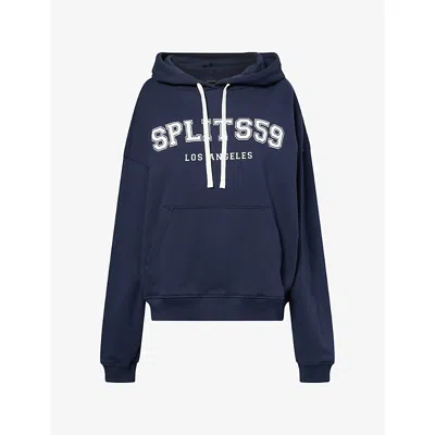 Splits59 Womens Stella Oversized French Terry Cotton-jersey Hoody Indigo