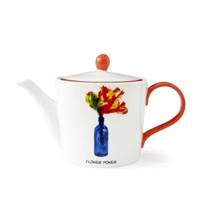 Spode 10" Teapot In Red