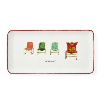 Spode 12" Sandwich Platter In Red