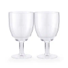 Spode Set Of 2 Kit Kemp Glassware Flow Wine Glasses In Clear