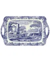 Spode 2 Qt Blue Italian Handled Serving Dish In Blue